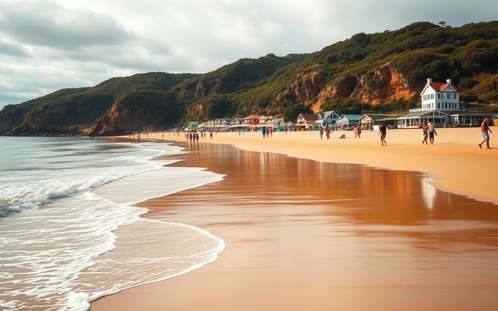 Australian winter beach vacation