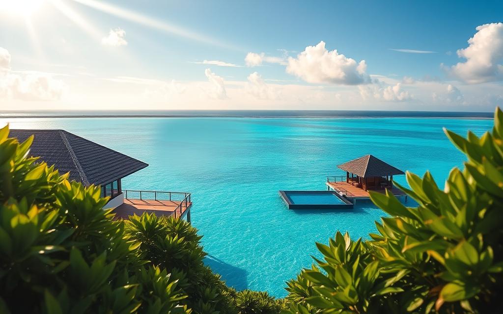 Maldives overwater villas
