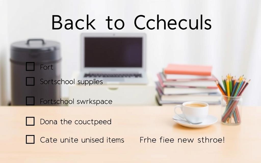decluttering checklist for back to school